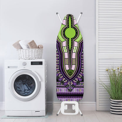 Black And Purple African Dashiki Print Ironing Board Cover