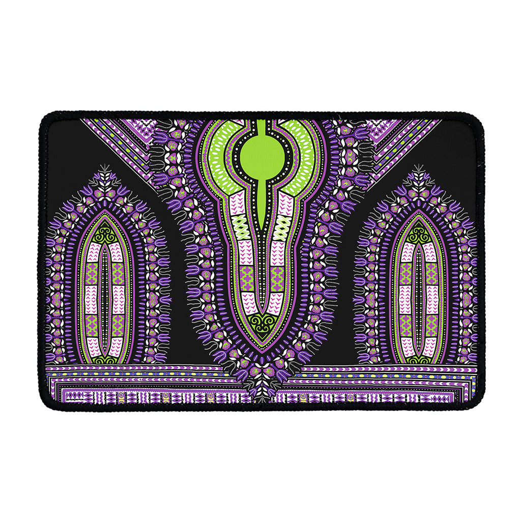 Black And Purple African Dashiki Print Kitchen Mat