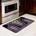 Black And Purple African Dashiki Print Kitchen Mat