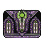 Black And Purple African Dashiki Print Laptop Sleeve