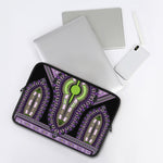 Black And Purple African Dashiki Print Laptop Sleeve