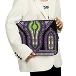 Black And Purple African Dashiki Print Laptop Sleeve