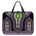 Black And Purple African Dashiki Print Laptop Sleeve With Handle