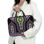 Black And Purple African Dashiki Print Laptop Sleeve With Handle