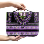 Black And Purple African Dashiki Print Leather Bible Cover