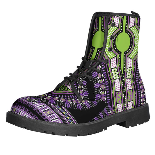 Black And Purple African Dashiki Print Backpack
