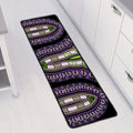 Black And Purple African Dashiki Print Long Kitchen Mat
