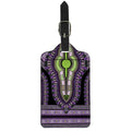 Black And Purple African Dashiki Print Luggage Tag