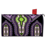 Black And Purple African Dashiki Print Mailbox Cover