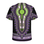 Black And Purple African Dashiki Print Men's Sports T-Shirt