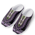 Black And Purple African Dashiki Print Mesh Casual Shoes