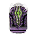 Black And Purple African Dashiki Print Mesh Laundry Hamper