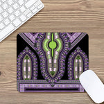 Black And Purple African Dashiki Print Mouse Pad