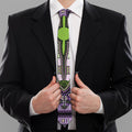Black And Purple African Dashiki Print Necktie