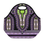 Black And Purple African Dashiki Print Neoprene Lunch Bag