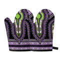 Black And Purple African Dashiki Print Oven Mitts