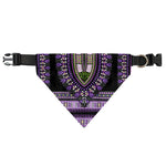 Black And Purple African Dashiki Print Over The Collar Dog Bandana