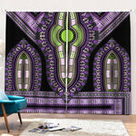 Black And Purple African Dashiki Print Pencil Pleat Curtains