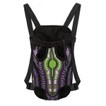 Black And Purple African Dashiki Print Pet Carrier Backpack