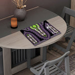 Black And Purple African Dashiki Print Placemat