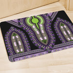 Black And Purple African Dashiki Print Polyester Doormat