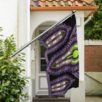 Black And Purple African Dashiki Print Polyester Flag