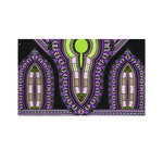 Black And Purple African Dashiki Print Polyester Flag
