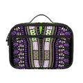Black And Purple African Dashiki Print Portable Lunch Bag