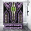 Black And Purple African Dashiki Print Premium Shower Curtain