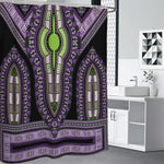 Black And Purple African Dashiki Print Premium Shower Curtain