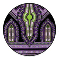 Black And Purple African Dashiki Print Round Floor Mat