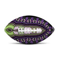 Black And Purple African Dashiki Print Rugby Ball