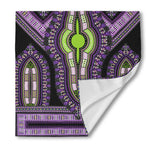 Black And Purple African Dashiki Print Silk Bandana