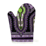 Black And Purple African Dashiki Print Single Oven Mitt