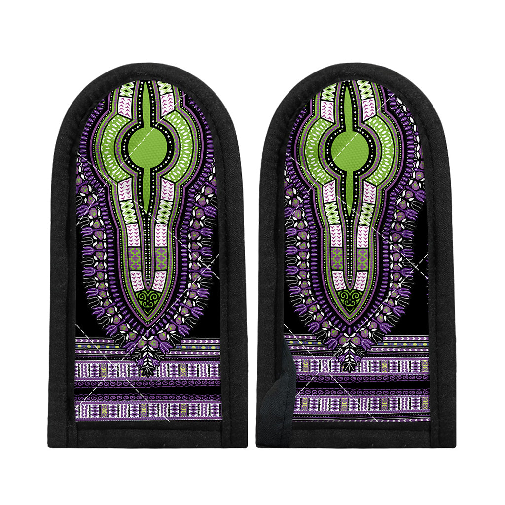 Black And Purple African Dashiki Print Skillet Handle Cover