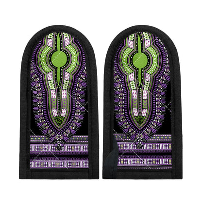 Black And Purple African Dashiki Print Skillet Handle Cover