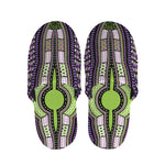 Black And Purple African Dashiki Print Slippers