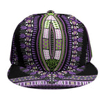 Black And Purple African Dashiki Print Snapback Cap