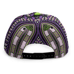 Black And Purple African Dashiki Print Snapback Cap