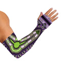 Black And Purple African Dashiki Print Sun Protection Arm Sleeves