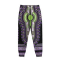 Black And Purple African Dashiki Print Sweatpants