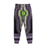 Black And Purple African Dashiki Print Sweatpants