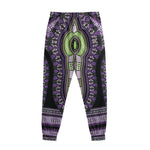 Black And Purple African Dashiki Print Sweatpants