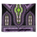 Black And Purple African Dashiki Print Tapestry