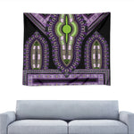 Black And Purple African Dashiki Print Tapestry