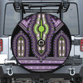 Black And Purple African Dashiki Print Tire Cover With Camera Hole