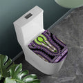 Black And Purple African Dashiki Print Toilet Lid Cover
