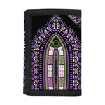Black And Purple African Dashiki Print Trifold Wallet