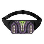 Black And Purple African Dashiki Print Waist Bag
