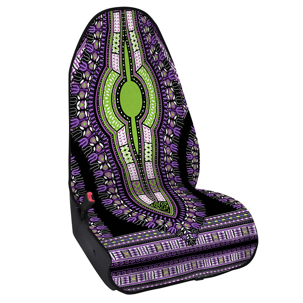 Black And Purple African Dashiki Print Waterproof Car Seat Cover